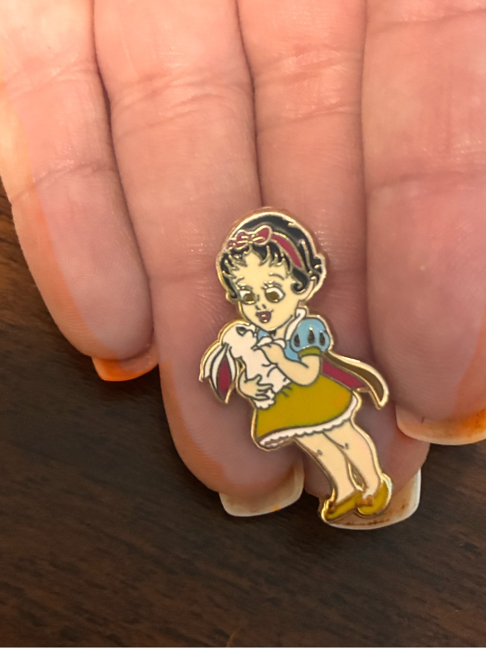 Disney Yellow & Blue Girl Enamel Pin Accessory